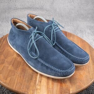 Lloyd Germany Men’s Navy Blue Suede Chukka Style Sneakers Size 10.5 US